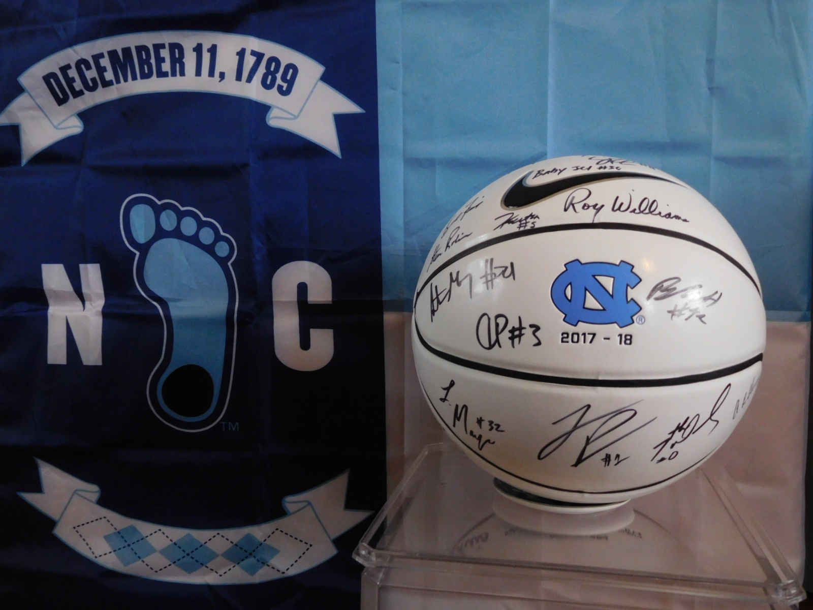 The Winner of the  2017-18 Autographed Men's Basketball Is ...